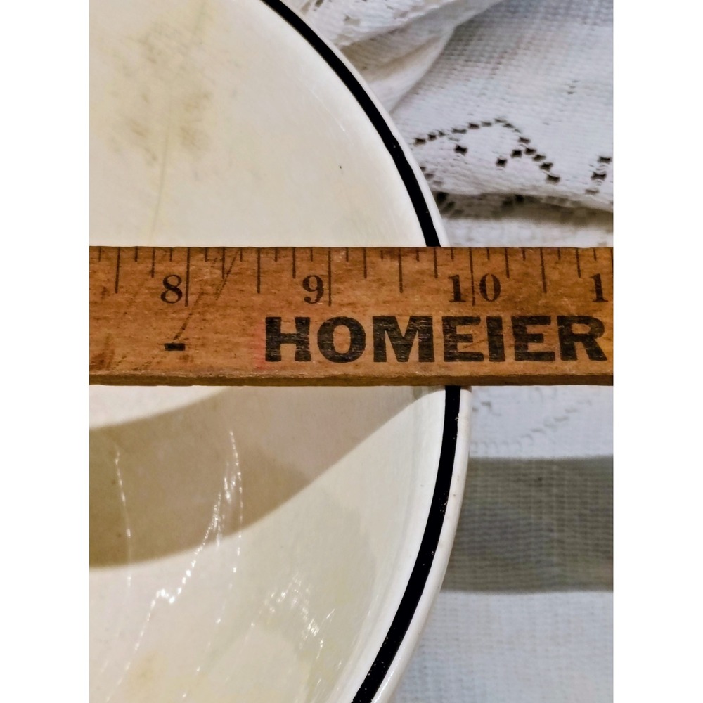 Vintage Harker Pottery Hotoven Silhouette Mixing Bowl 10 Inch Colonial Garden - Picture 6 of 10
